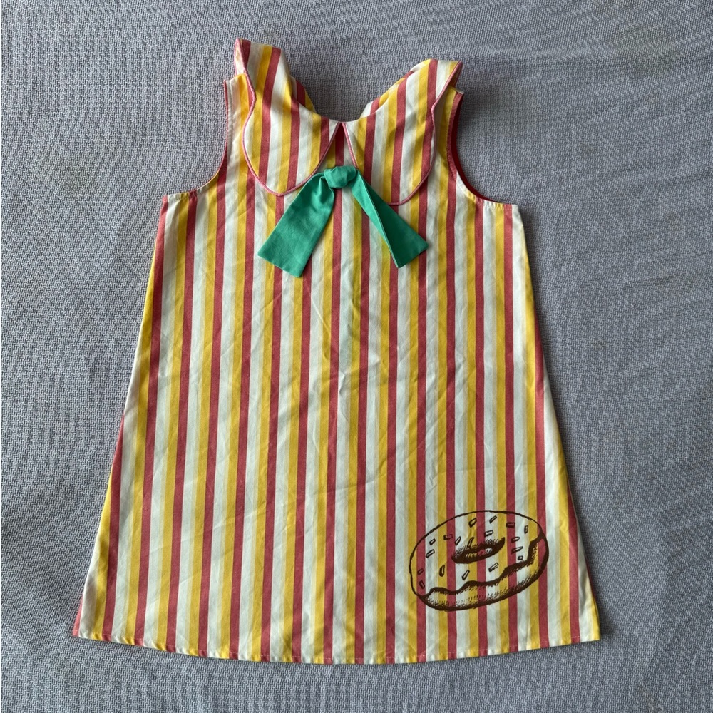 Misha Lulu 100% cotton Striped Donut dress size girl’s 10- Made in the USA!